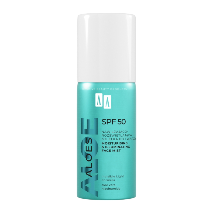 AA Aloes Nawilajco-rozwietlajca mgieka do twarzy SPF50 100 ml | Oceanic