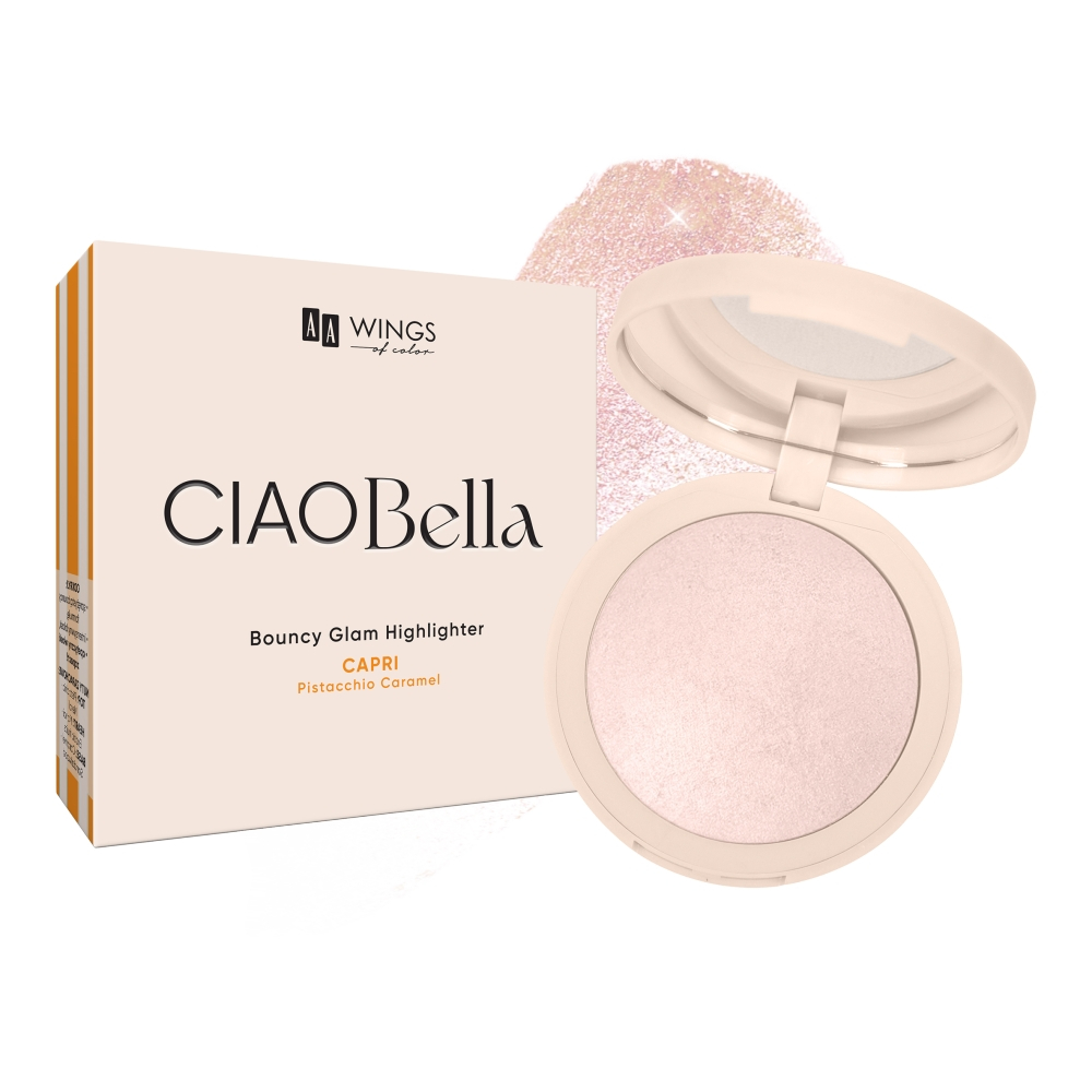 AA Wings Of Color Ciao Bella Bouncy Glam Highlighter 03 Rose Gold Glow 11g