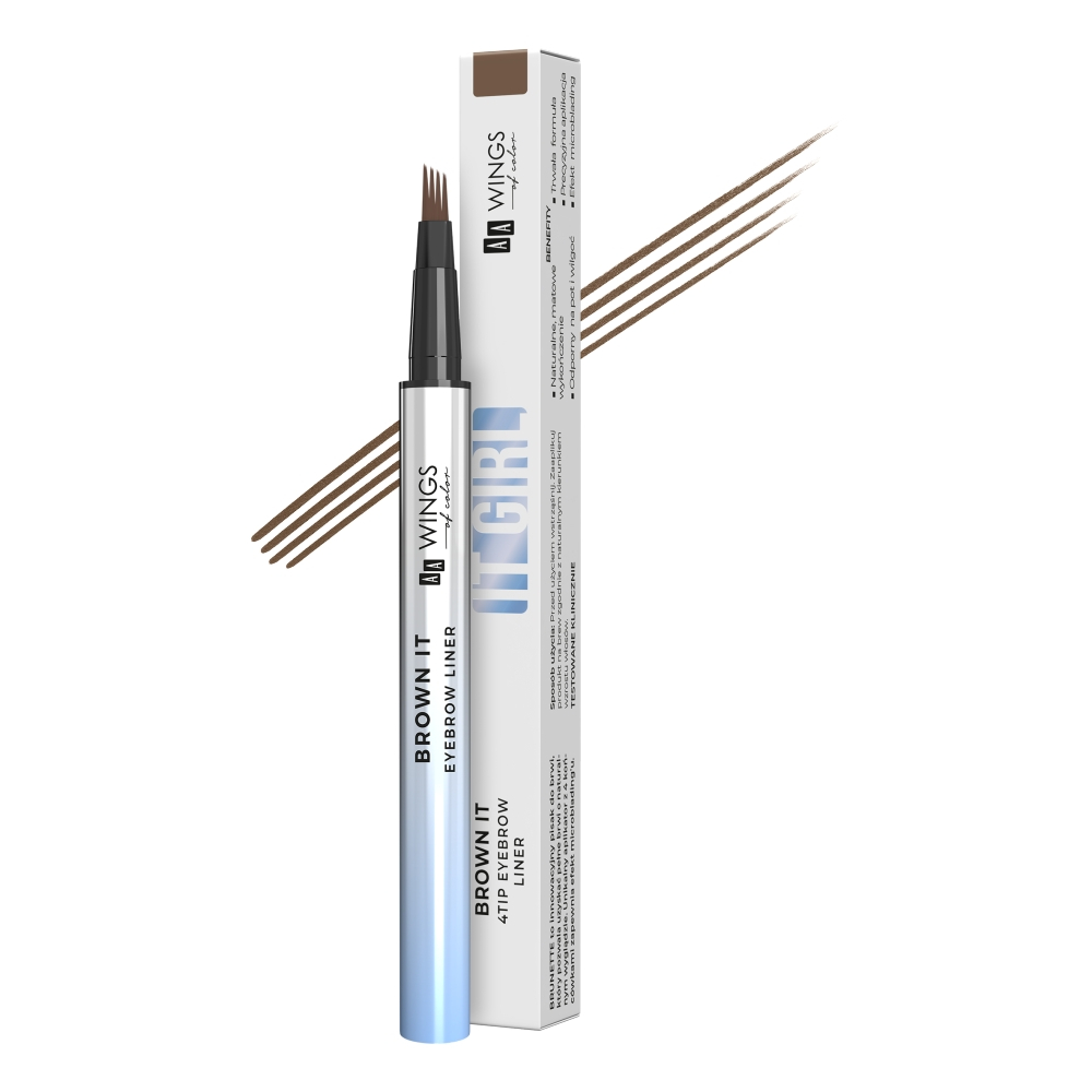 AA Wings of Color It Girl Eyebrow Liner Pisak do brwi 01 Brown 0,55 ml