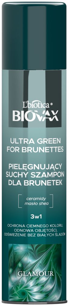 BIOVAX Glamour Ultra Green for Brunettes suchy szampon 200 ml