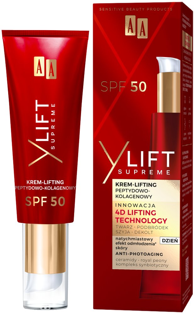 AA Y Lift Supreme Krem-lifting peptydowo-kolagenowy anti-photoaging SPF 50 50 ml
