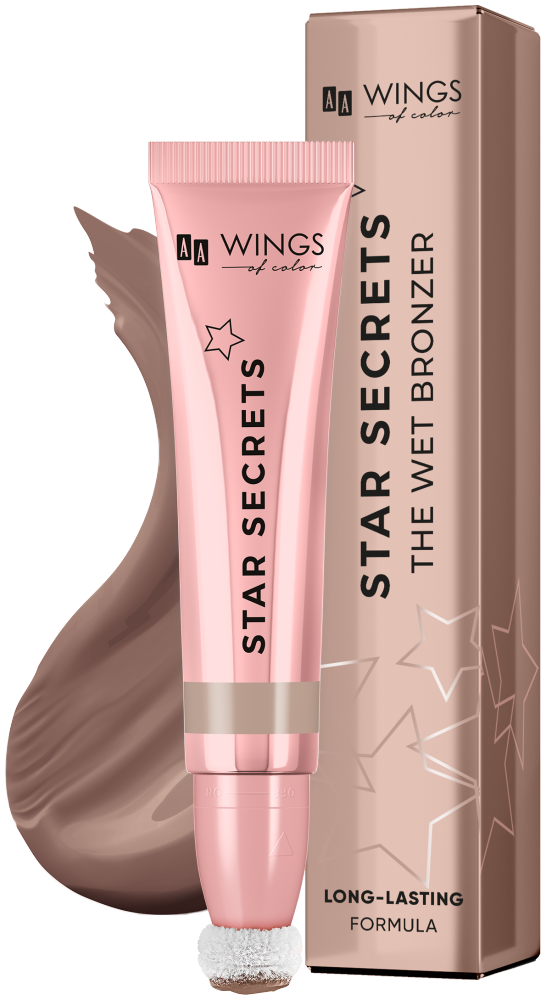 AA WINGS OF COLOR Star Secrets The Wet Bronzer Kremowy Bronzer 01 Light Bronze 13 ml
