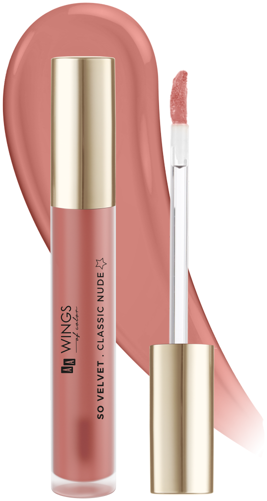 AA WINGS OF COLOR So Velvet Pomadka Matowa W Płynie Classic Nude 5 ml
