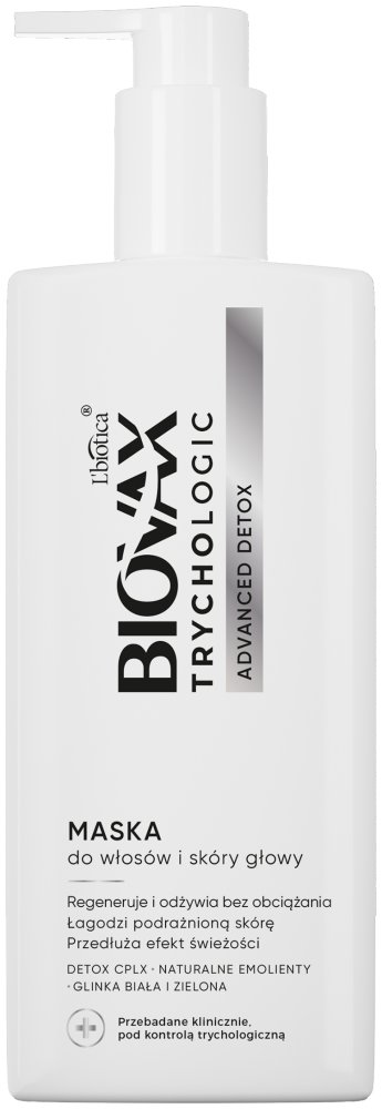 Biovax Trychologic Maska do włosów i skóry głowy Advanced Detox 200 ml