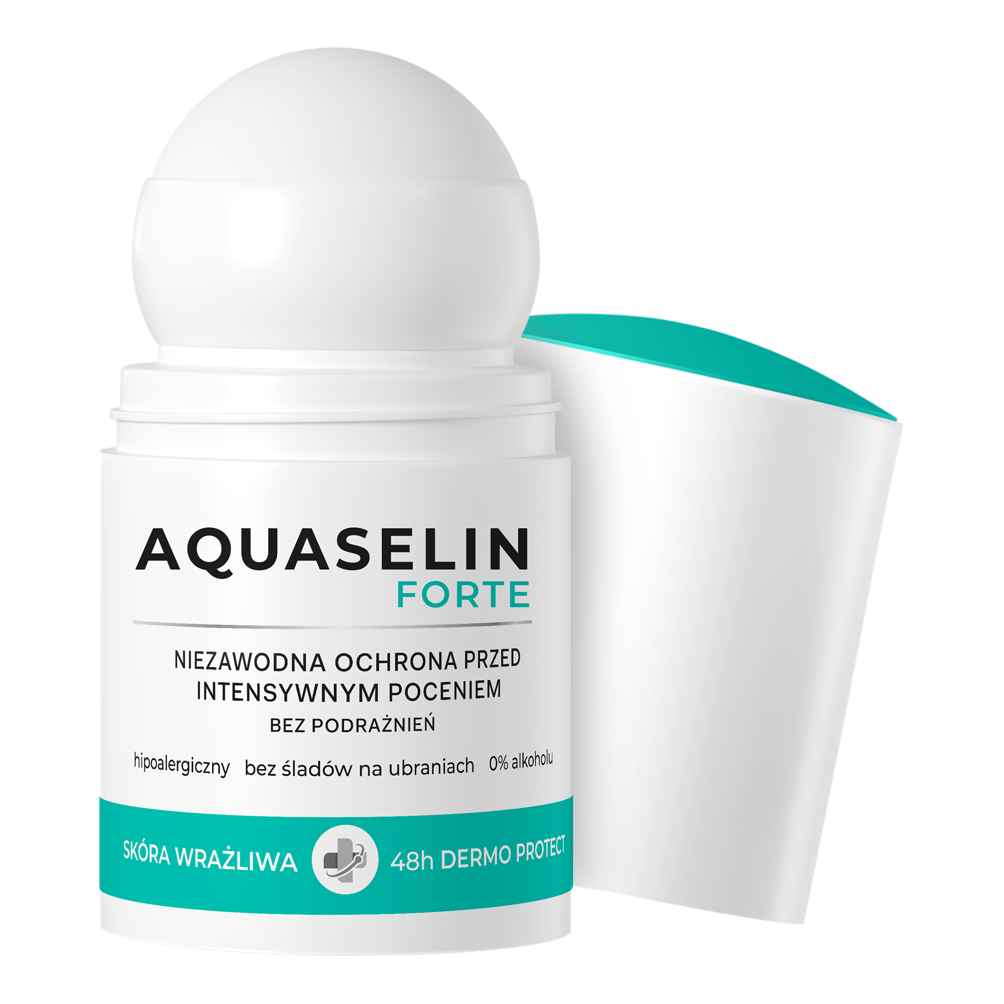 Aquaselin Forte Antyperspirant-kuracja przeciw intensywnej potliwości skóra wrażliwa w kulce 50 ml