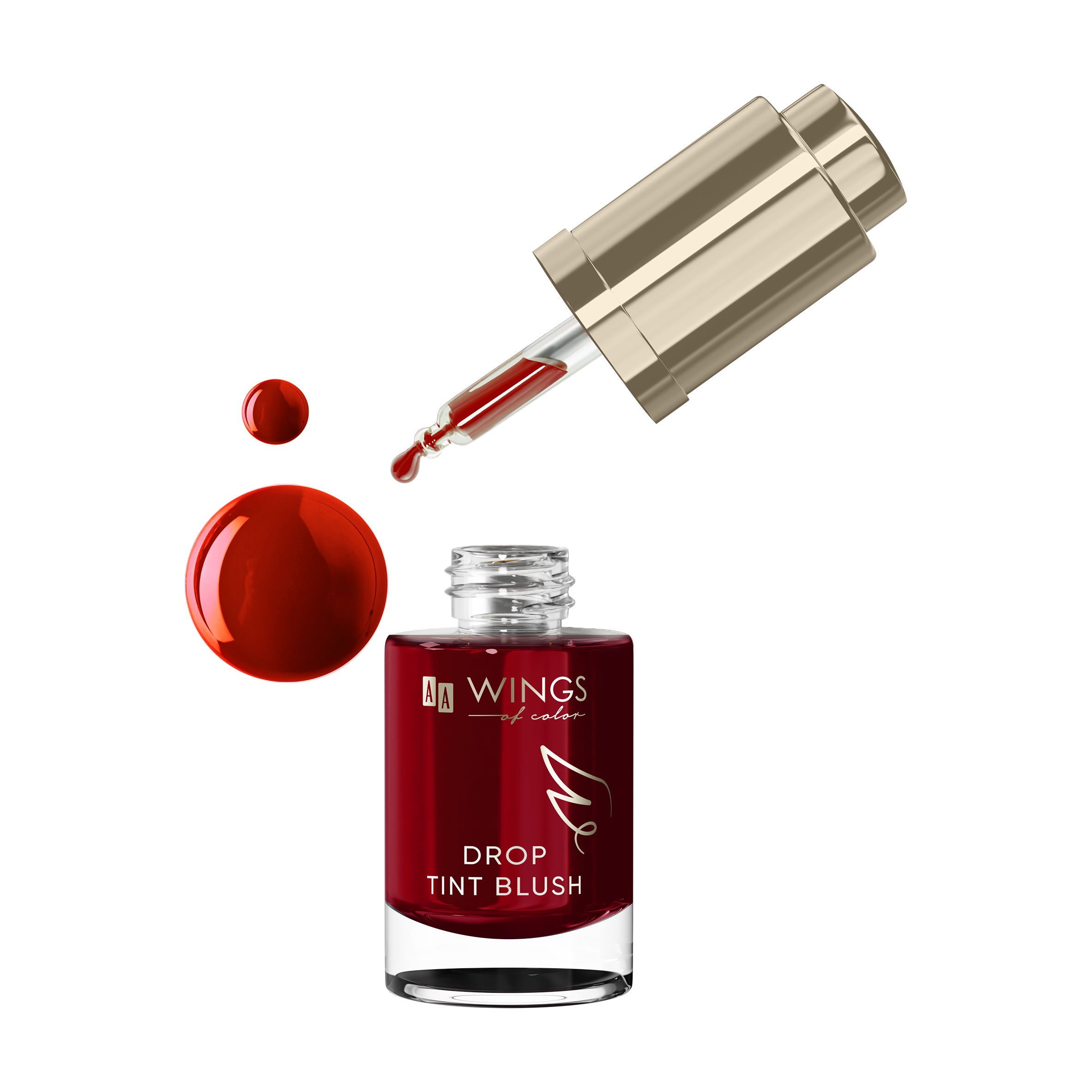 AA Wings Of Color Trust Your Wings Drop Tint Blush Róż-tint do policzków w kropelkach 01 Love Burn 4,5 ml