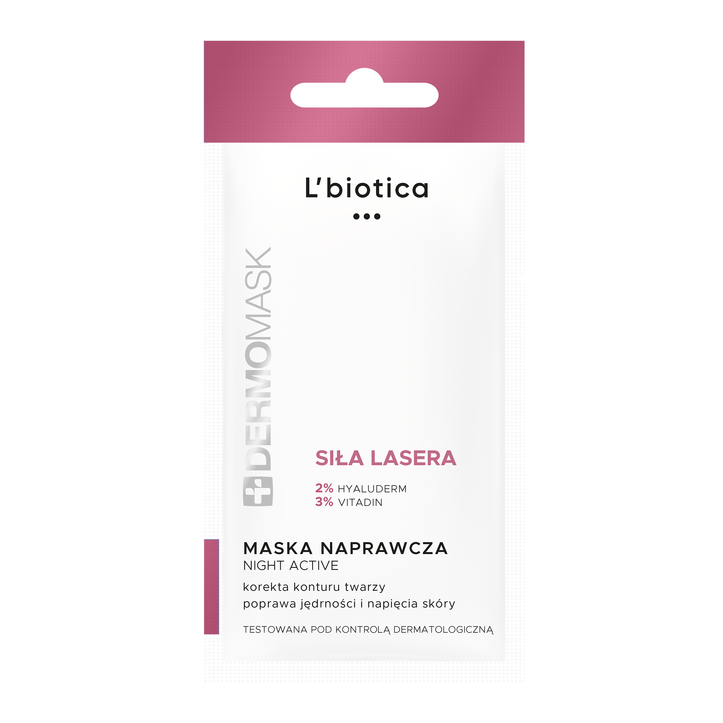 L'BIOTICA Dermomask Night Active Siła Lasera 12 ml