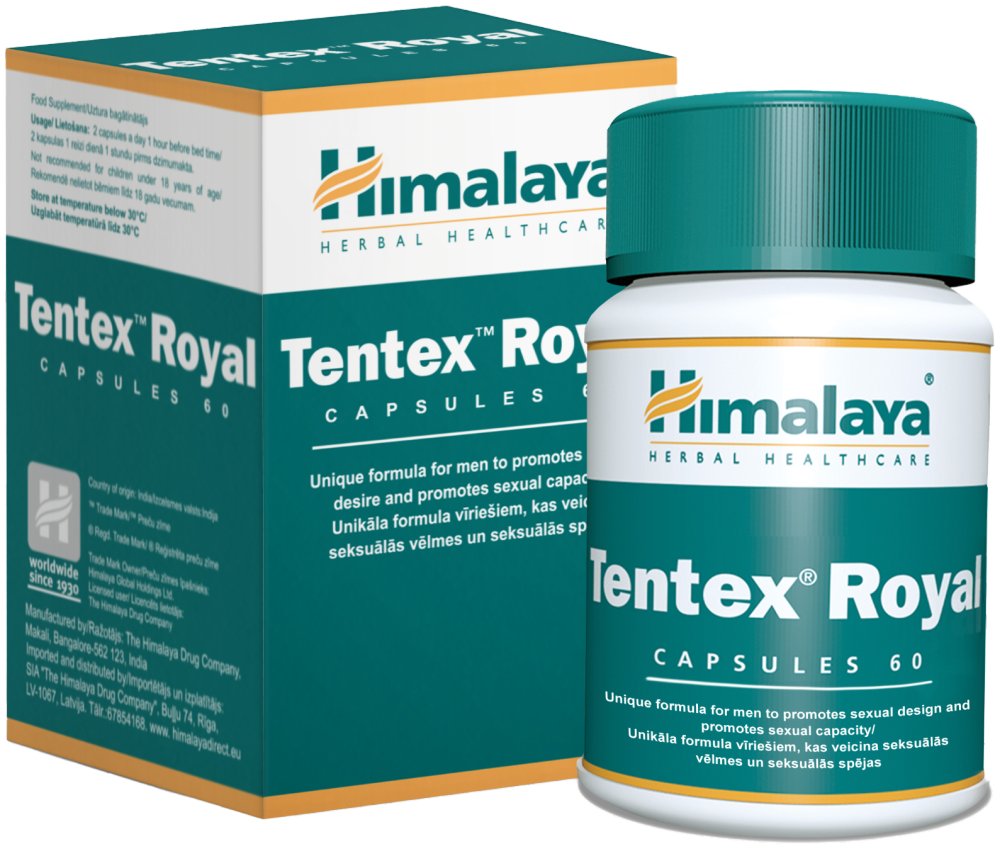 HIMALAYA Tentex Royal wspiera męską witalność suplement diety 100 tabletek