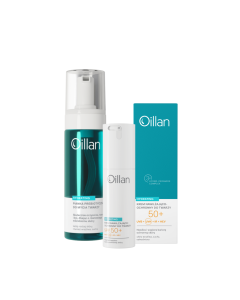 Zestaw Oillan Hydrating pianka + krem SPF50+