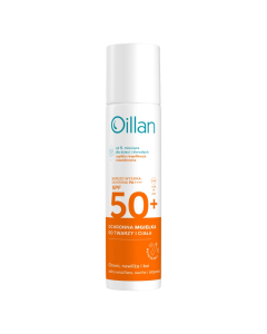 Oillan ochronna mgiełka przeciwsłoneczna z filtrem SPF50 do skóry wrażliwej 75 ml