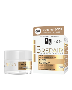 AA Technologia Wieku 5Repair 60+ Złota Kuracja Krem na dzień przeciwzmarszczkowy 60 ml