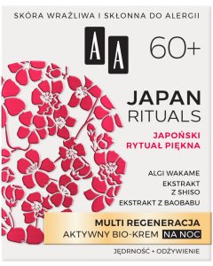 AA JAPAN RITUALS Multi Regeneracja Aktywny bio-krem na noc 60+ 50 ml