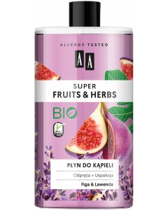 AA SUPER FRUITS&HERBS Płyn do kąpieli figa&lawenda 750 ml