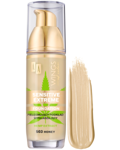 AA WINGS OF COLOR Sensitive Extreme Foundation Pielęgnujący Podkład Wygładzający 503 Honey 35 ml
