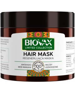 BIOVAX Limited regenerująca maska Avocado & Miód manuka 250 ml