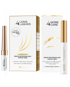 Zestaw Long4Lashes Serum przyspieszające wzrost rzęs 3 ml + More4Care Serum przyspieszające wzrost brwi 3 ml