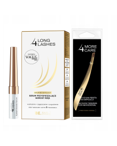 Zestaw Long4Lashes Serum przyspieszające wzrost rzęs 3 ml + MORE4CARE Precyzyjna pęseta do depilacji