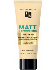 AA Make Up Podkład matująco wygładzający 107 dark beige 30 ml