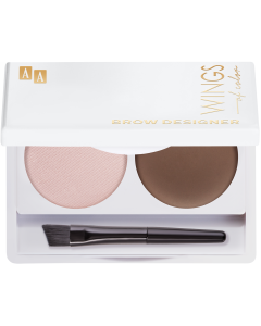 AA WINGS OF COLOR Brow Designer Eyebrow Wax And Highlighter Duo Set Koloryzujący Wosk Do Brwi I Rozświetlacz 10 Brown 2,2g