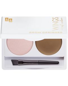 AA WINGS OF COLOR Brow Designer Eyebrow Wax And Highlighter Duo Set Koloryzujący Wosk Do Brwi I Rozświetlacz 13 Blond  2,2 g