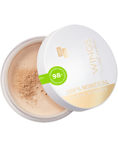 AA WINGS OF COLOR 100% Pure Mineral Loose Powder Puder Sypki Mineralny Idealnie Kryjący 11 Cream 8 g