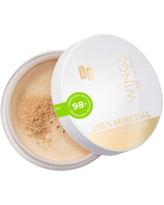 AA WINGS OF COLOR 100% Pure Mineral Loose Powder Puder Sypki Mineralny Idealnie Kryjący 12 Warm Beige 8 g