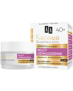 AA Technologia Wieku 5Repair 40+ Multi Odmłodzenie Aktywny nocny krem 50 ml
