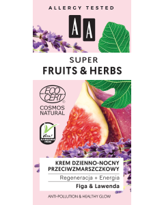 AA SUPER FRUITS&HERBS Krem dzienno-nocny przeciwzmarszczkowy regeneracja+energia NATURAL 50 ml