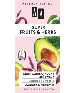 AA SUPER FRUITS&HERBS krem dzienno-nocny odżywczy jędrność+świeżość 50 ml