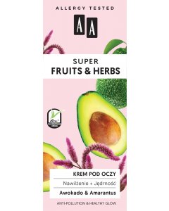 AA SUPER FRUITS&HERBS Krem pod oczy nawilżenie+jędrność 15 ml