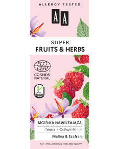 AA SUPER FRUITS&HERBS mgiełka nawilżająca detox+odświeżenie NATURAL 50 ml