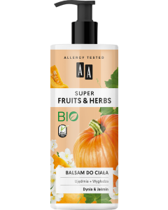 AA SUPER FRUITS&HERBS Balsam do ciała dynia&jaśmin 500 ml