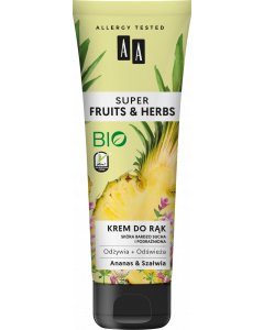 AA SUPER FRUITS&HERBS Krem do rąk ananas&szałwia 100 ml