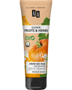AA SUPER FRUITS&HERBS krem do rąk dynia&jaśmin 100 ml