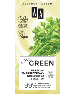 AA GO GREEN przeciwzmarszczkowy krem detox z selerem NATURAL 50 ml