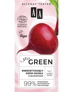 AA GO GREEN energetyzujący krem-maska z burakiem NATURAL 50 ml