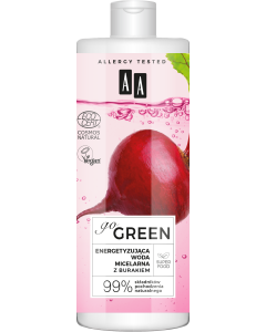 AA GO GREEN energetyzująca woda micelarna z burakiem NATURAL 400 ml
