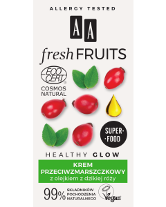 AA FRESH FRUITS krem przeciwzmarszczkowy z olejkiem z dzikiej róży NATURAL 50 ml