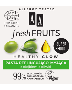 AA FRESH FRUITS pasta peelingująco-myjąca z olejkiem z oliwki ORGANIC 50 ml