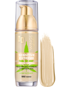 AA WINGS OF COLOR Sensitive Extreme Foundation Pielęgnujący Podkład Wygładzający 502 Sand 35 ml