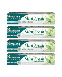 ZESTAW Himalaya Herbals Herbal Toothpaste Mint Fresh ziołowa pasta do zębów 75ml 4 SZTUKI