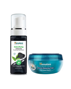 ZESTAW Himalaya Intens nawilż krem do twarzy i ciała 150ml + Detoks pianka do mycia twarzy z węglem aktywnym 150ml