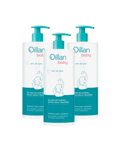 Zestaw OILLAN Baby Żel 3 w 1 do kąpieli 750 ml x 3 szt.