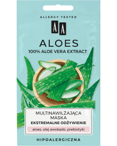 AA ALOES 100% aloe vera extract multinawilżająca maska ekstremalne odżywienie 2x4 ml