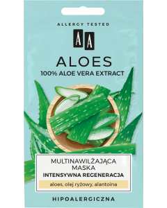 AA ALOES 100% aloe vera extract multinawilżająca maska intensywna regeneracja 2x4 ml