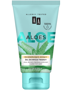 AA ALOES 100% aloe vera extract Żel do mycia twarzy regenerująco-kojący 150 ml