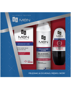 Zestaw AA Men Advanced Care – balsam po goleniu + antyperspirant + żel do golenia