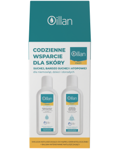 Zestaw kosmetyków OILLAN Med+ Emulsja do kąpieli, balsam do ciała