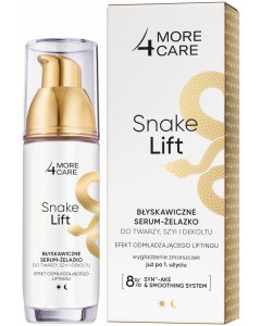 More4Care Snake Lift Błyskawiczne serum-żelazko do twarzy szyi i dekoltu 35 ml