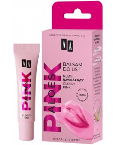 AA Aloes Pink Multinawilżający balsam do ust - glossy pink 10 g